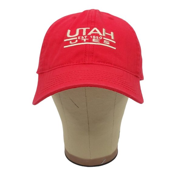 Captivating Utah Utes Adjustable Tuck Strap Cap Trucker Baseball Hat Embroidered - Picture 5 of 12